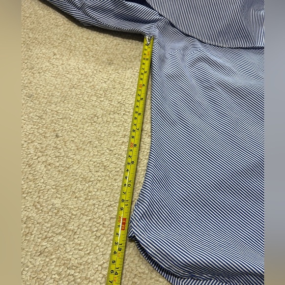 Lauren Ralph Lauren LRL Ruffle Collar Blue Striped Off-Shoulder Top Size 10. - Picture 6 of 12